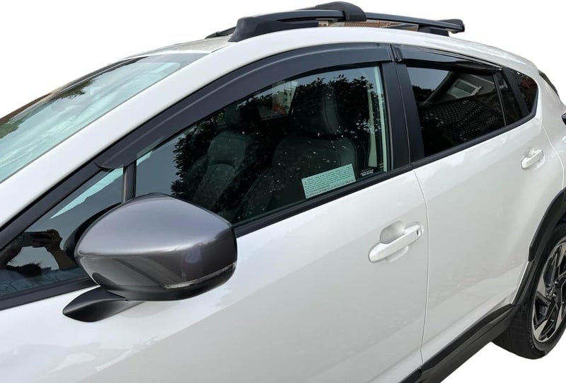 Optimal Co 2024-2026 Tape-On Side Window Deflector Visors for Subaru Crosstrek & for Subaru Impreza Smoke Tinted Rain Guards Base Premium Sport Limited RS 2025 - Image 2